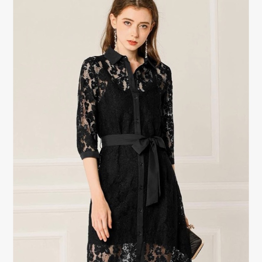 Allegra K Black Lace Dress